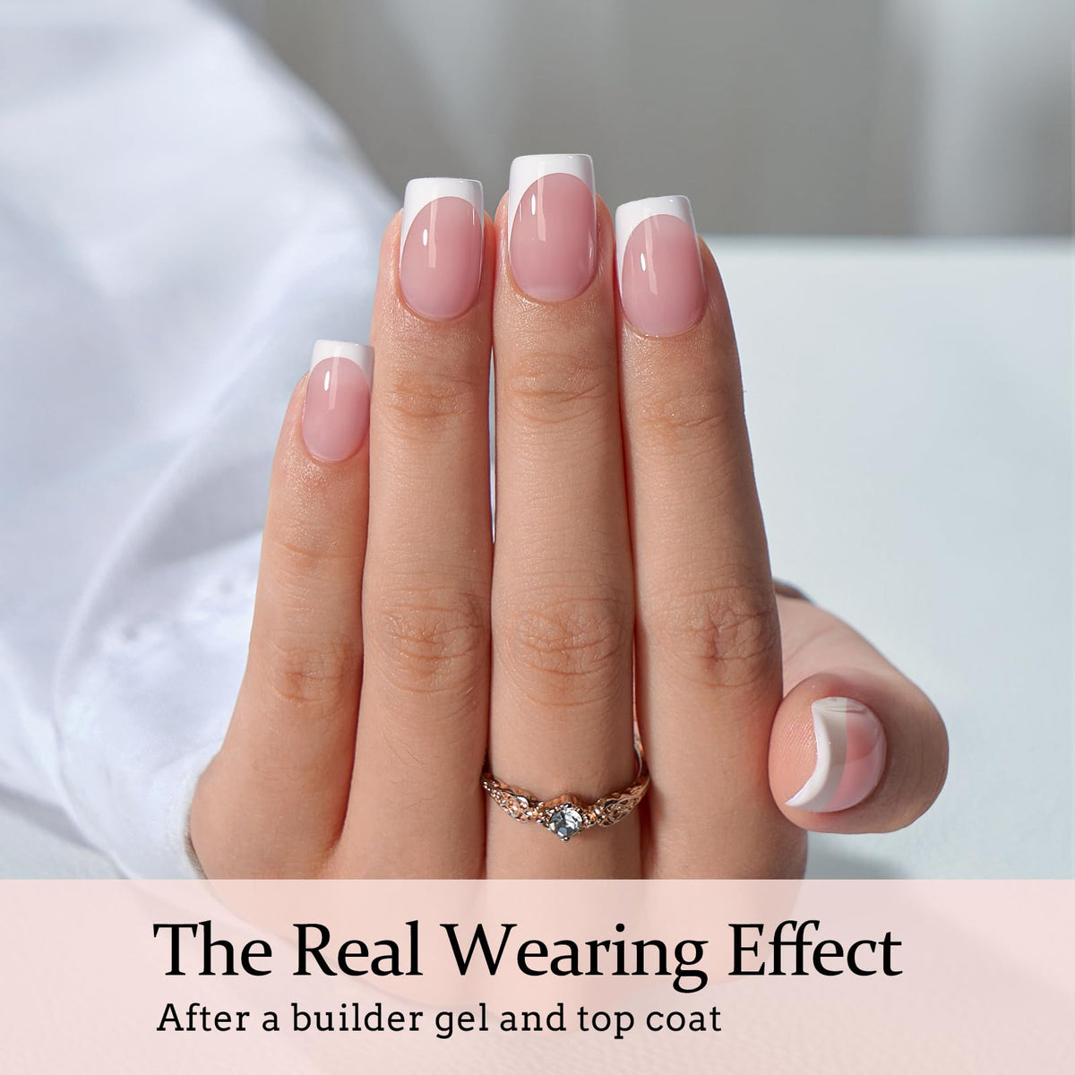 BTARTBOXNAILS White French Tip Press On Nails packaging