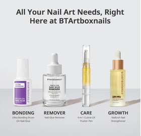 BTARTBOXNAILS White French Tip Press On Nails XL Coffin Peach on display