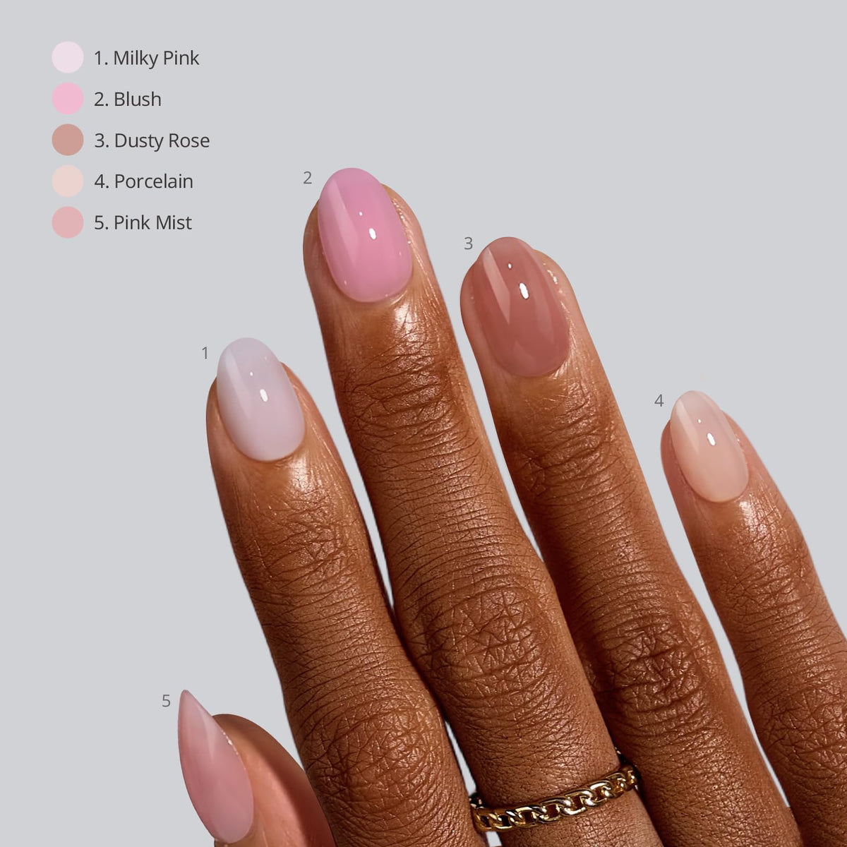 BTARTBOXNAILS XCOATTIPS Bare Press On Nails close-up