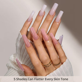 BTARTBOXNAILS XL Square press on nails in assorted nude shades