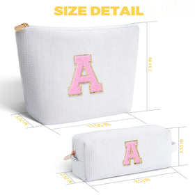 Btffitting makeup bag set displayed on a vanity