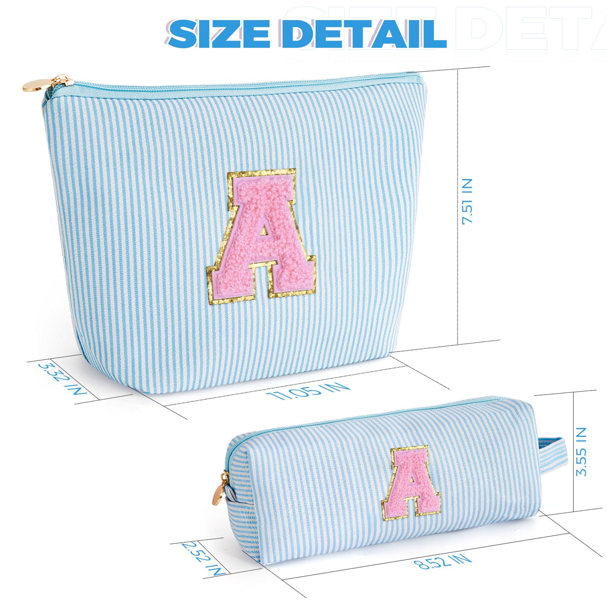 Btffitting makeup bag set displayed with beauty products