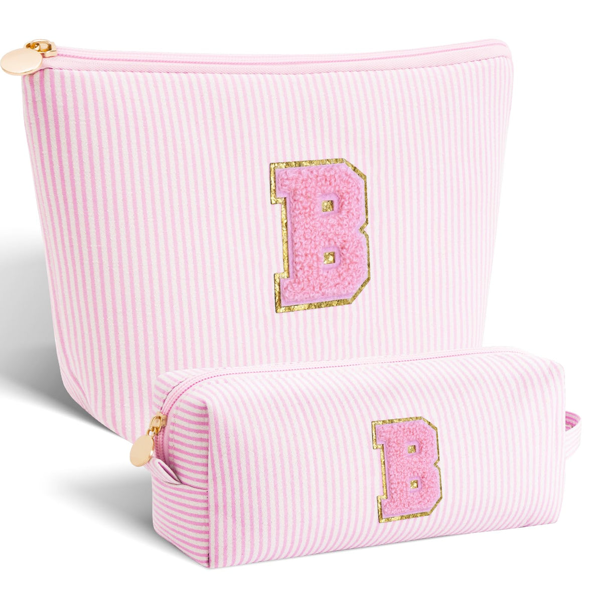 Btffitting makeup bag set in pink with personalised initials