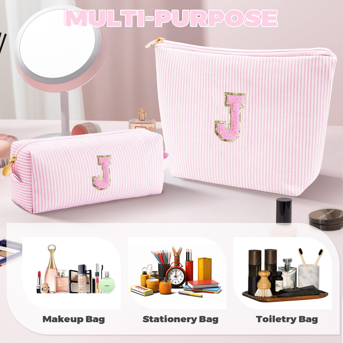 Btffitting makeup bag set in use during travel