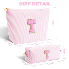 Btffitting makeup bag set showing zipper detail