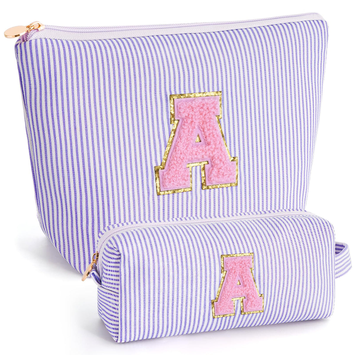 Btffitting personalised makeup bag set in lavender colour