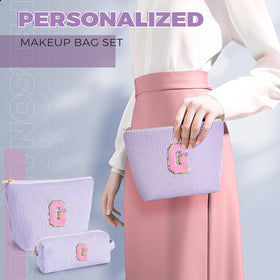 Btffitting small makeup bag with handle in lavender
