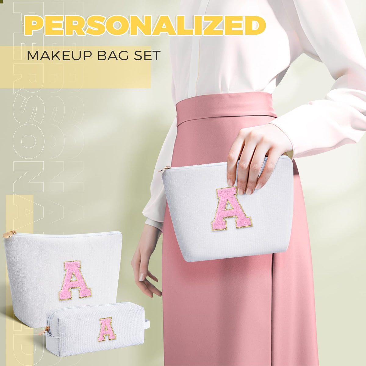 Btffitting smaller makeup bag with convenient handle