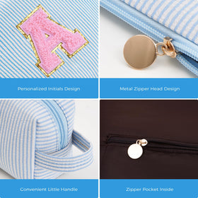 Btffitting smaller makeup bag with convenient handle