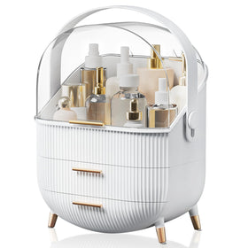 BTGGG Makeup Organizer front view with transparent cover