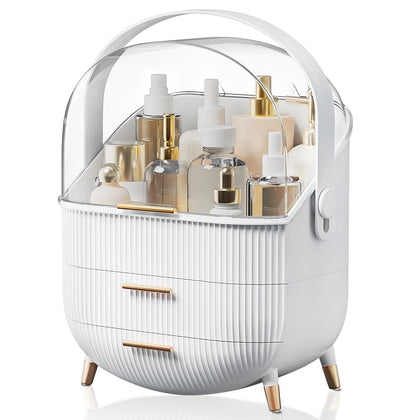 BTGGG Makeup Organizer front view with transparent cover
