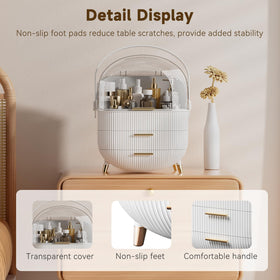 BTGGG Makeup Organizer top view showing open compartments