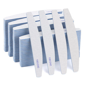 BTYMS 100 Pieces Nail Files front view showing dual-sided grit