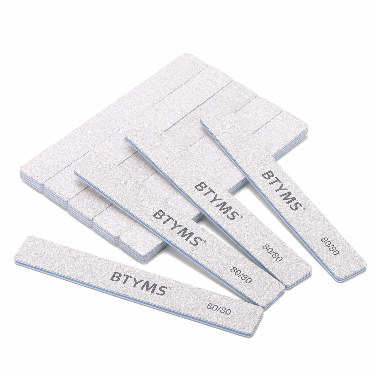 BTYMS 15 Count 80/80 Grit Nail Files front view