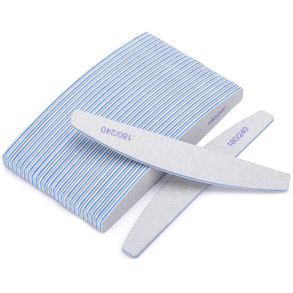BTYMS 25 Pieces Nail Files front view showcasing dual-sided grits