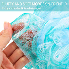 BTYMS loofah sponge with braided rope for easy drying