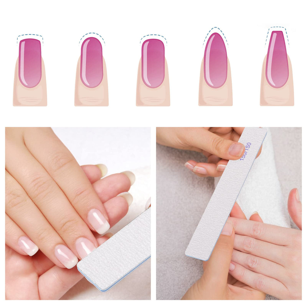 BTYMS nail files packaging showing 25 count