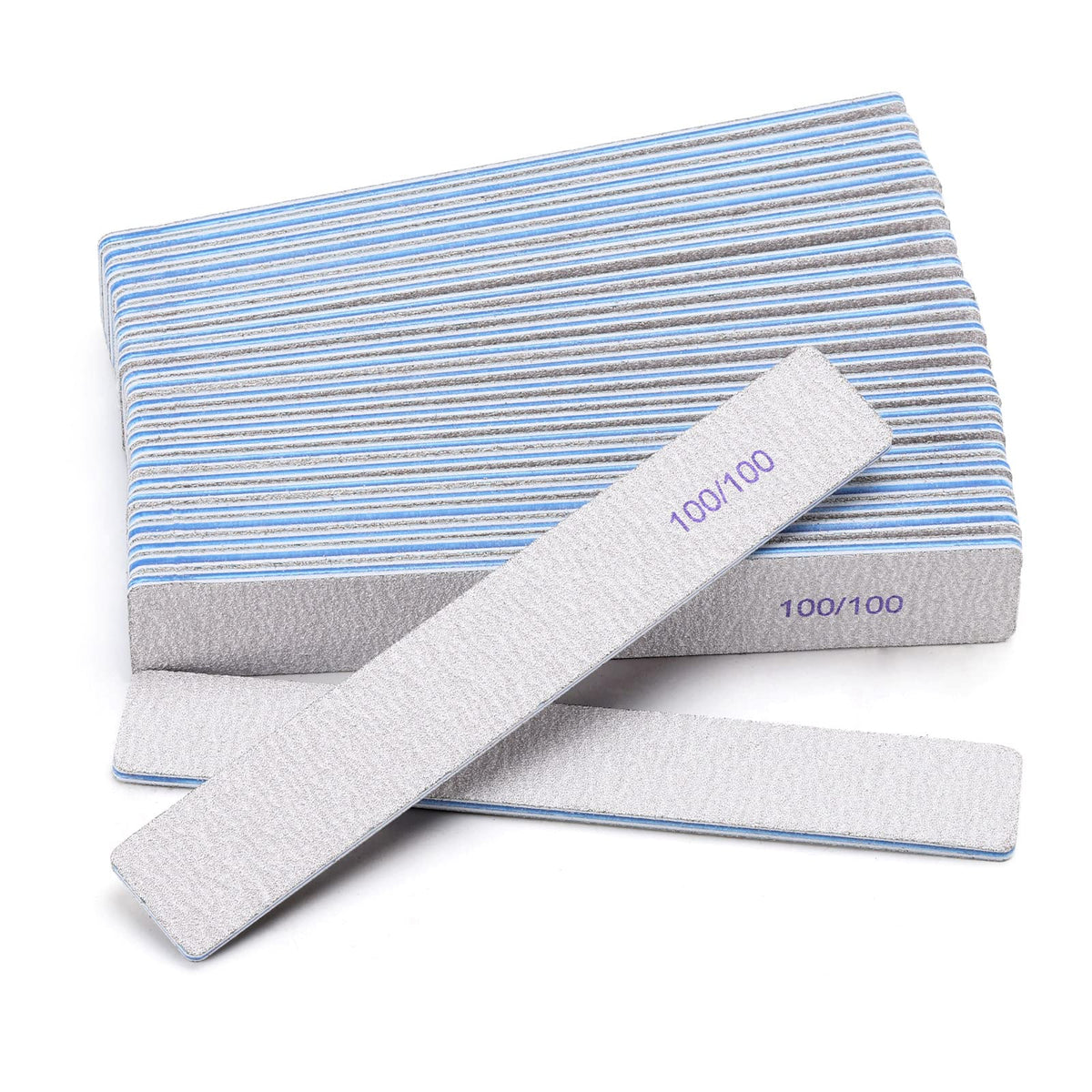 BTYMS Rectangle Nail Files 100/100 grit front view