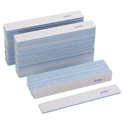 BTYMS Rectangle Nail Files 50 Count front view