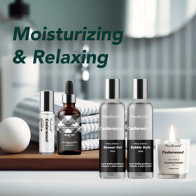 Bubble bath and body scrub from PEARLWORLD Men's Spa Gift Set