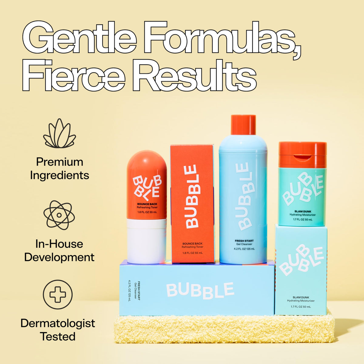 Bubble Skincare Cloud Surf Water Cream with natural background