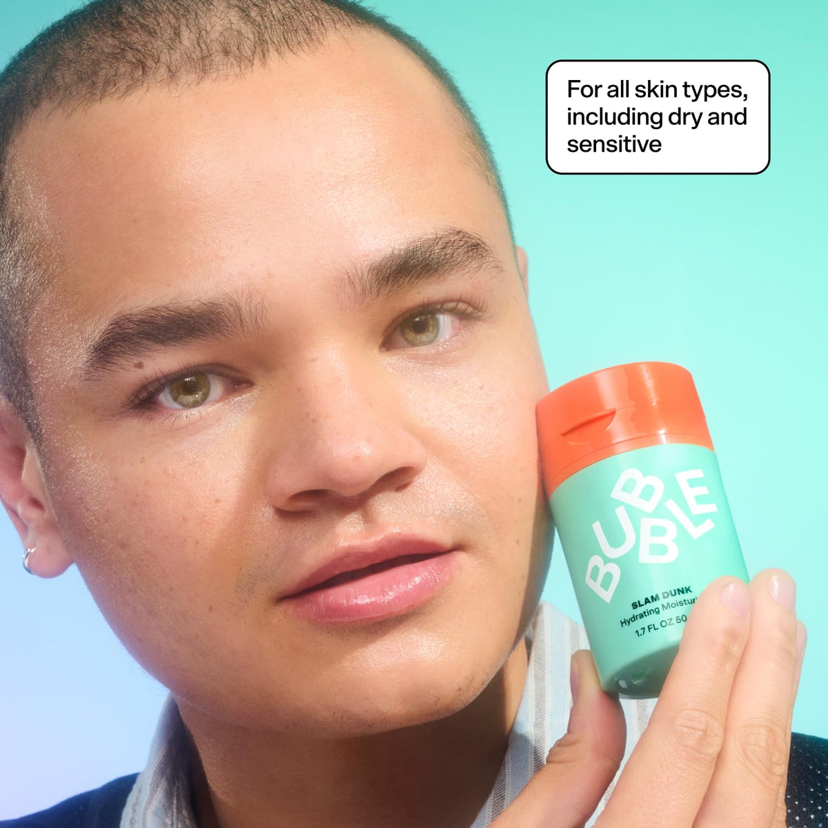 Bubble Skincare Slam Dunk Hydrating Face Moisturiser application on skin