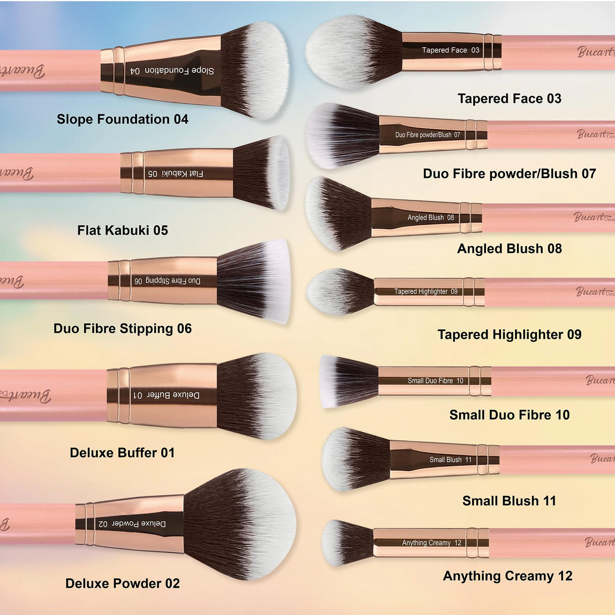 Bueart Design 30Pcs PRO Deluxe Makeup Brushes Set packaging