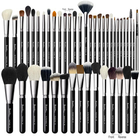 Bueart Design 42Pcs PRO Grade Makeup Brushes Set displayed in a stylish arrangement