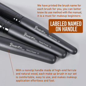 Bueart Design Angled Contour Blush Brush with user guide