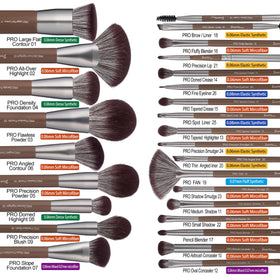 Bueart Design makeup brushes set arranged in holder