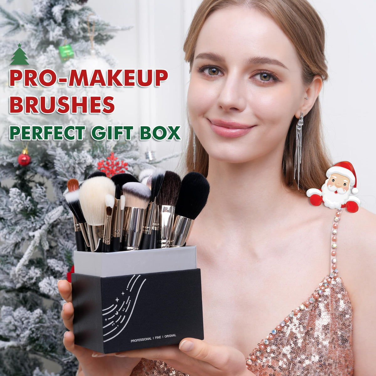Bueart Design makeup brushes with labelled numbers for easy identification