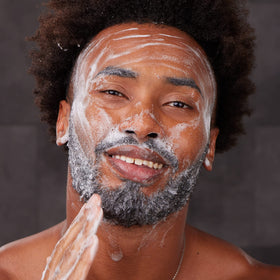 Bulldog Original Face Wash texture on hand