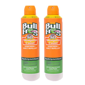Bullfrog Mosquito Coast Sunscreen SPF50 front view with spray nozzle