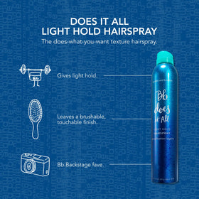 Bumble and bumble. Does It All Light Hold Hairspray packaging details