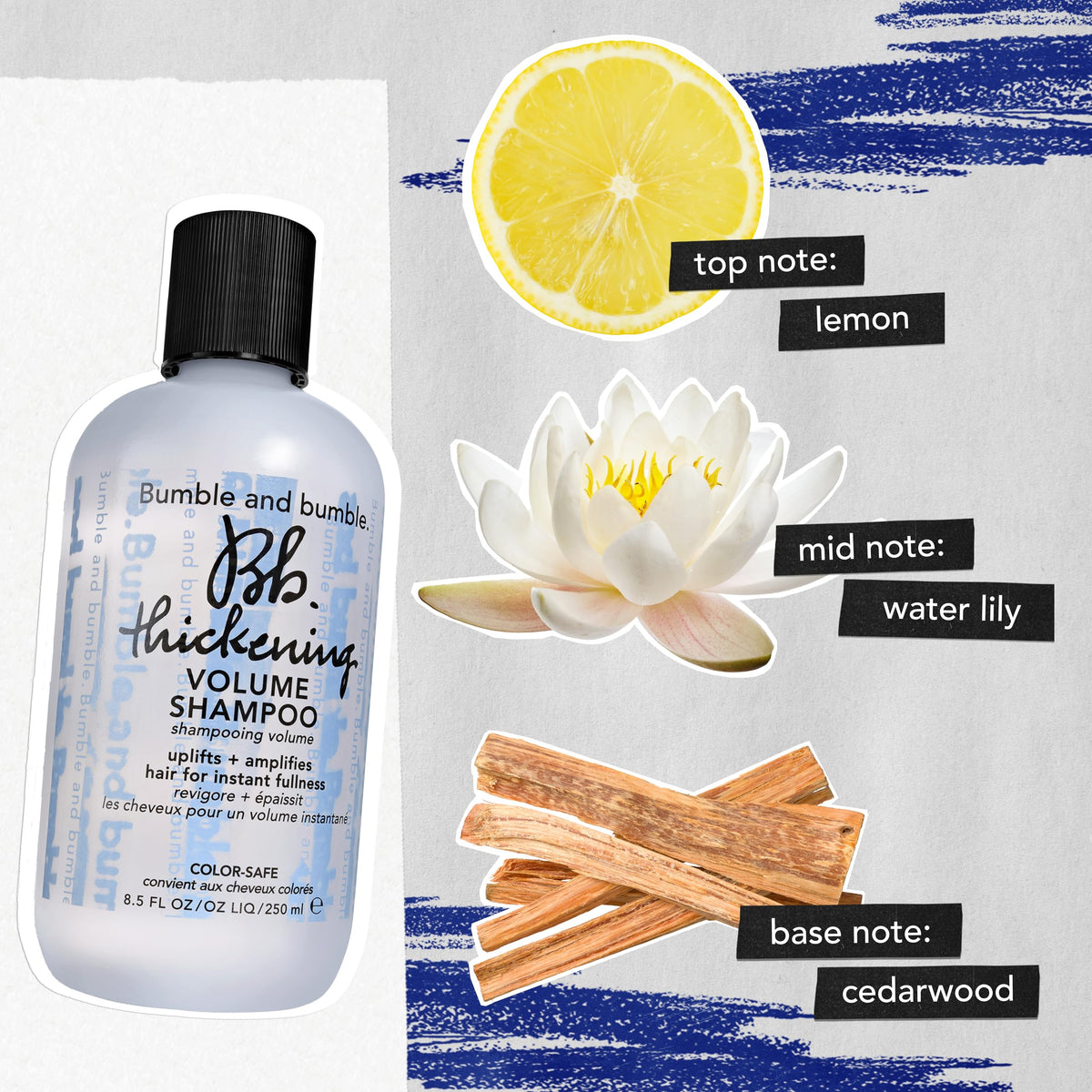 Bumble and bumble. Thickening Volumizing Shampoo label close-up