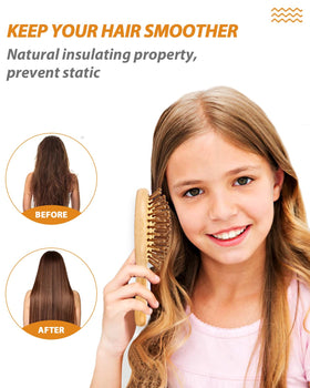 BUNDLEPRO Mini Hair Brush set in use on wet hair