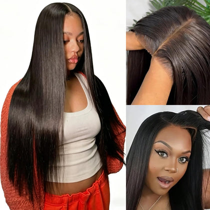 bunGiol Glueless Human Hair Wig 26 Inch front view