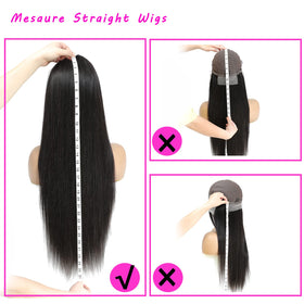 bunGiol Straight Lace Front Wig 30In packaging