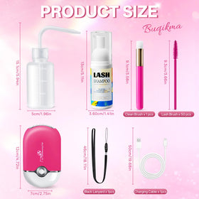 Buqikma Lash Shampoo Kit displayed on a table