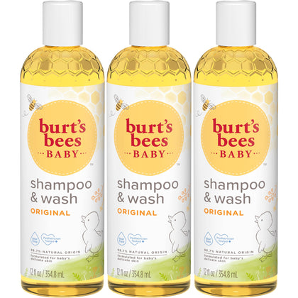 Burt's Bees Baby Shampoo & Wash 12 oz front view