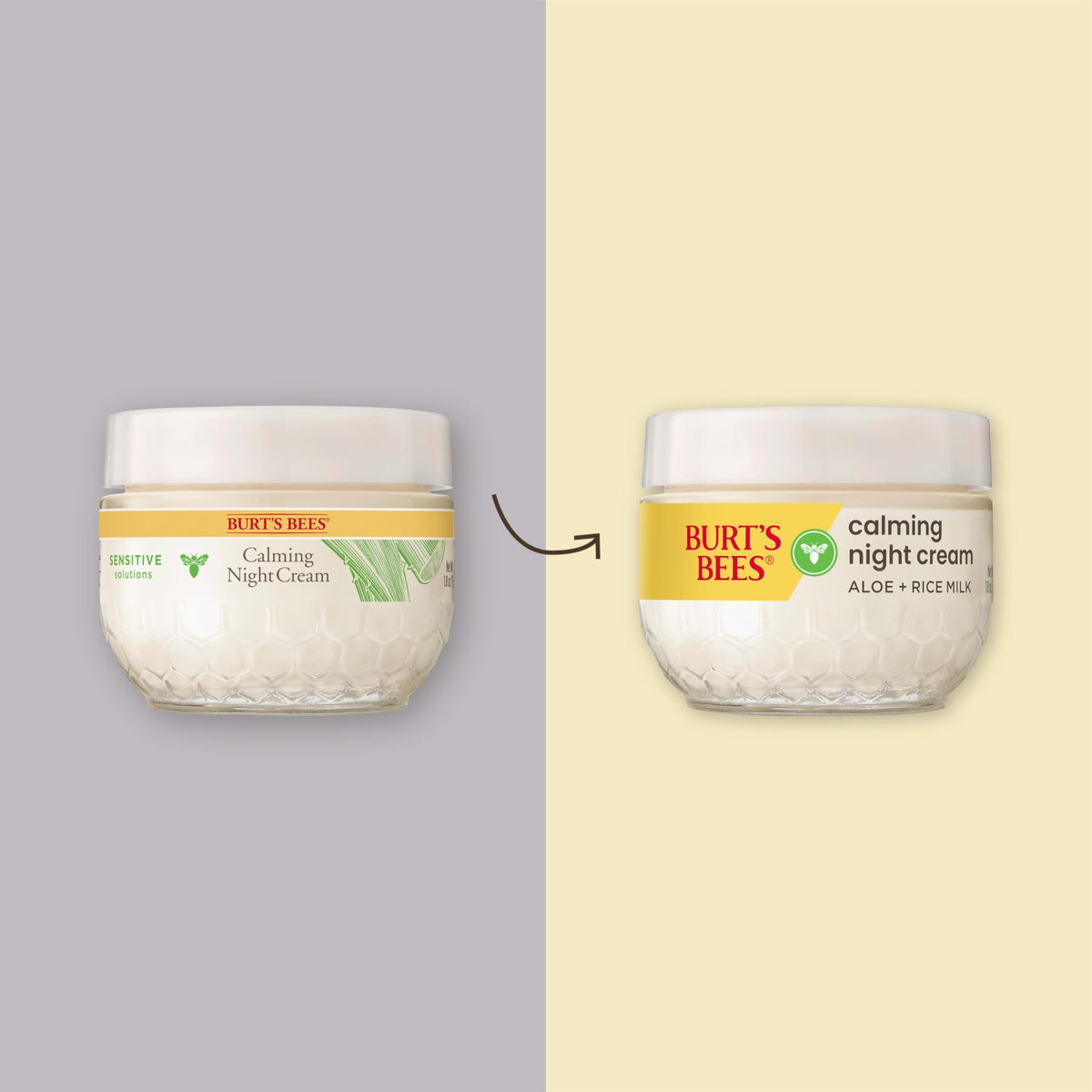 Burt's Bees Calming Night Cream texture close-up