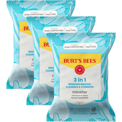 Burt's Bees Facial Cleansing Towelettes packaging front view