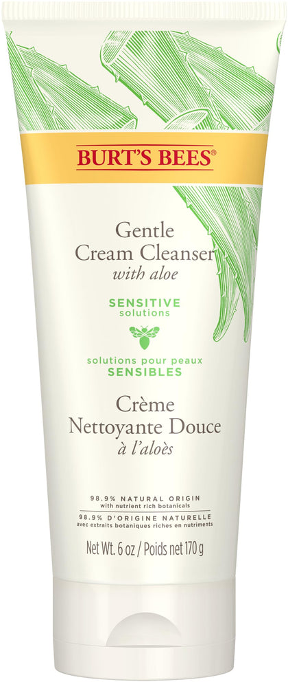 Burt's Bees Gentle Cream Cleanser 6oz front view with packaging