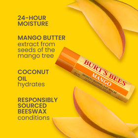 Burt's Bees Lip Balm in Mango flavour tube