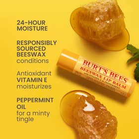 Burt's Bees Lip Balm tubes showing minty freshness