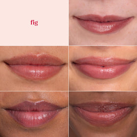 Burt's Bees Lip Shimmer Fig applied on lips