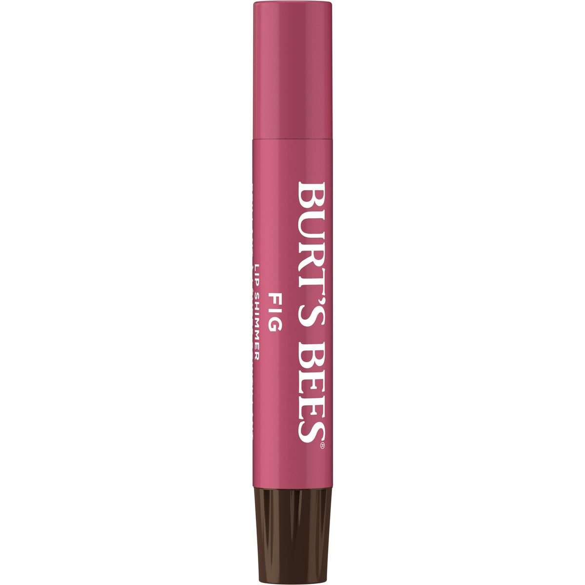 Burt's Bees Lip Shimmer Fig close-up showing texture