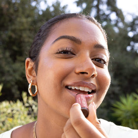 Burt's Bees Lip Tint Balm texture on skin