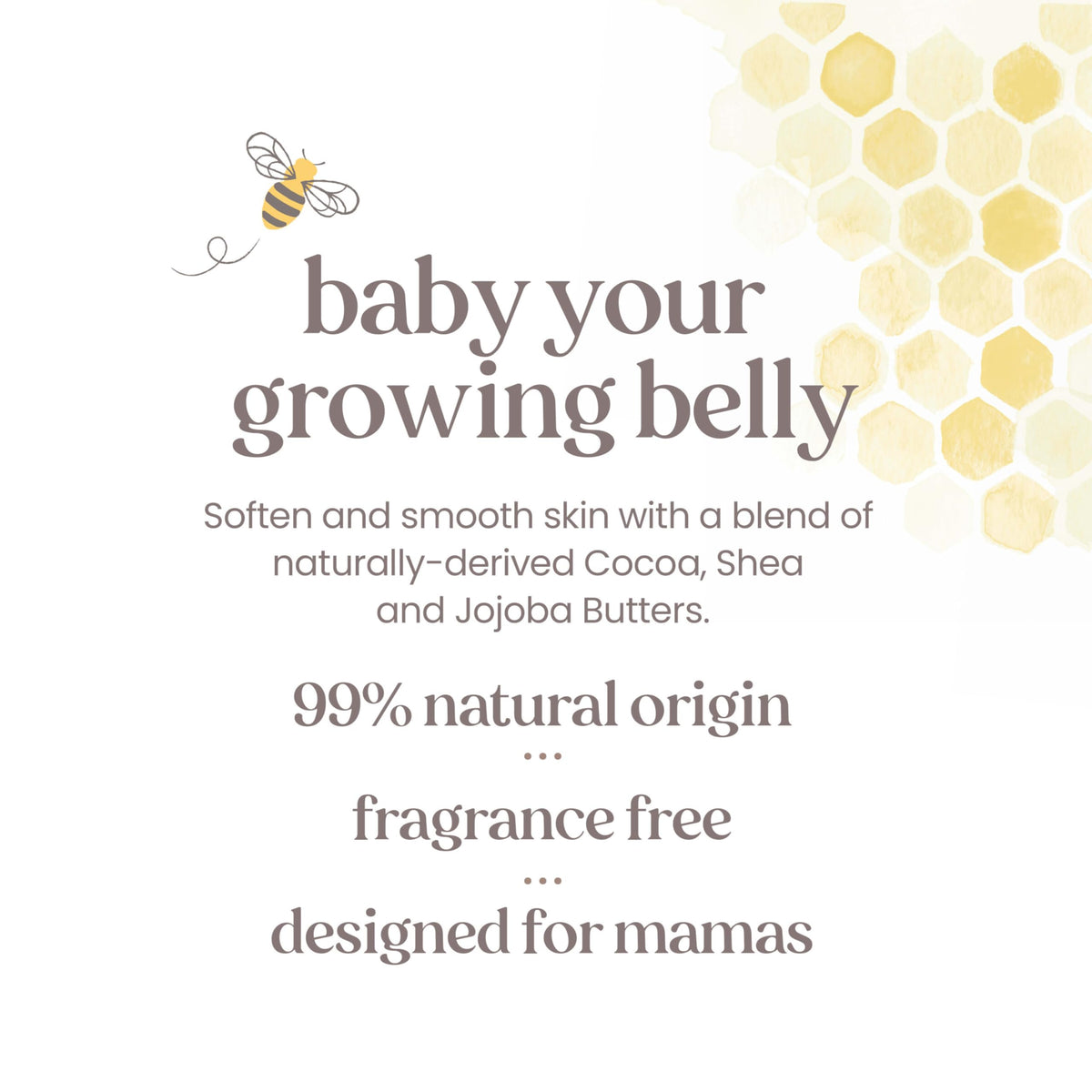 Burt's Bees Mama Belly Butter on a bedside table
