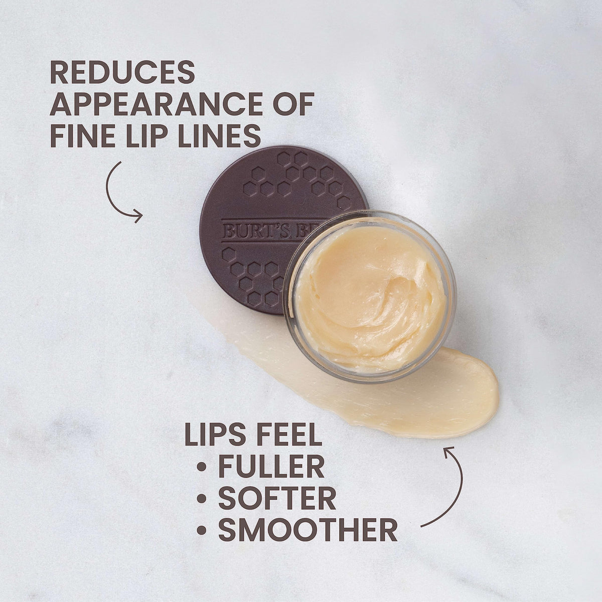 Burt's Bees Overnight Intensive Lip on a wooden surface